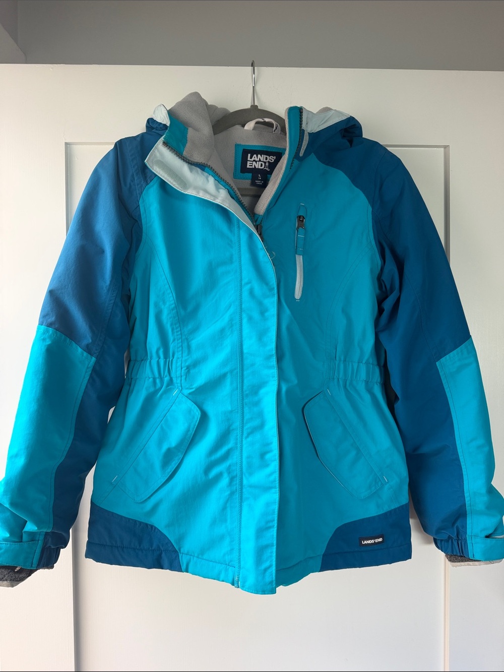 Lands' End fleece lined parka